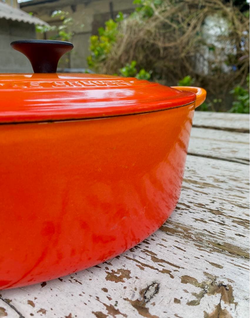 【美品】ルクルーゼ オーバルココット25 鋳物 ホーロー鍋 フランス製