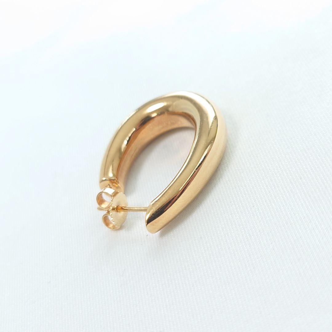 【希少】ティファニー K18 ヴィンテージ フープピアス 片耳用 4890