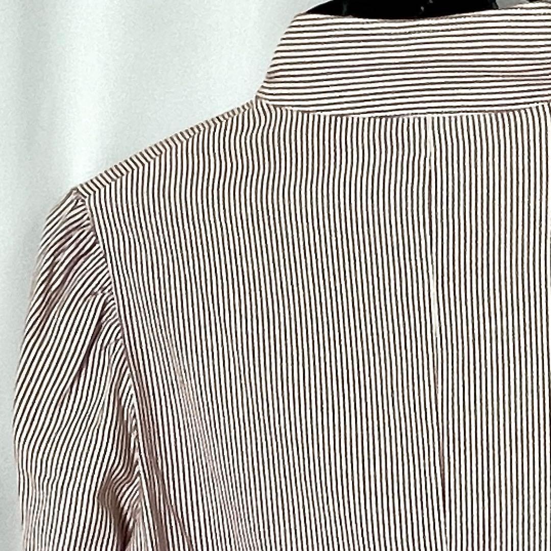 ミュウミュウ Q9 ストライプ フリルシャツ 長袖 イタリア製 40