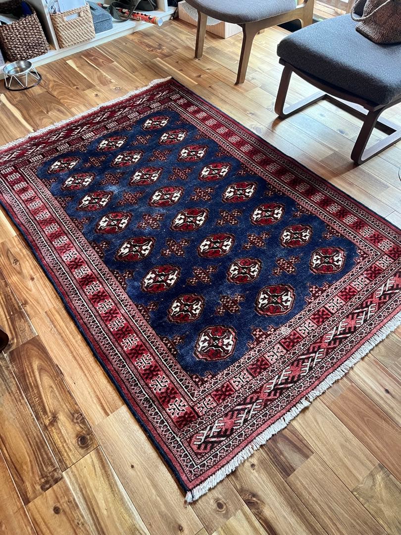 ペルシャ絨毯　バルーチ手織り　アンティーク 185✖️122 ウール