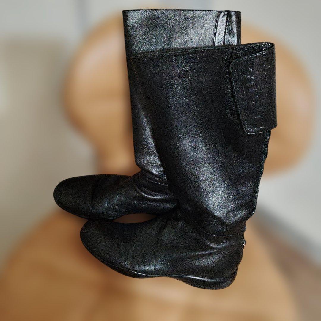 PRADAスポーツレザーブーツ　黒39