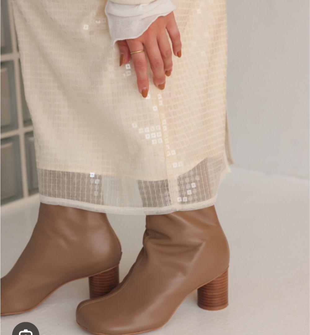 スローブイエナ スクエアトゥショートブーツ