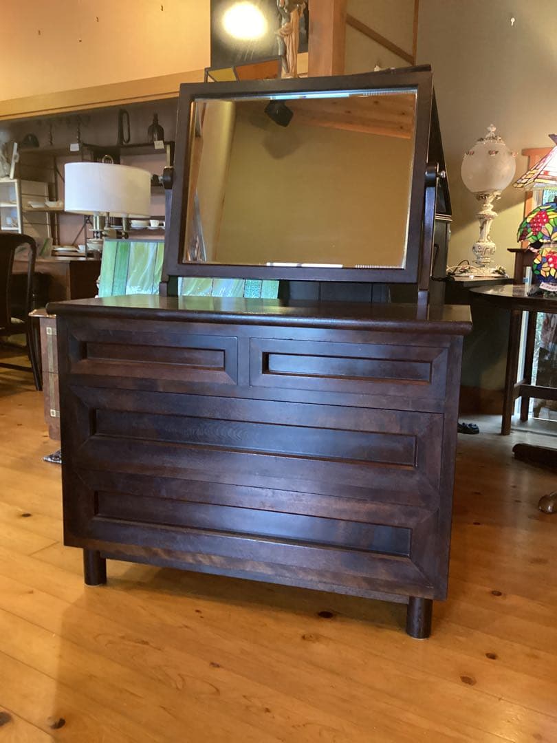 松本民芸　ミラー付きドレッサー　鏡台　チェスト