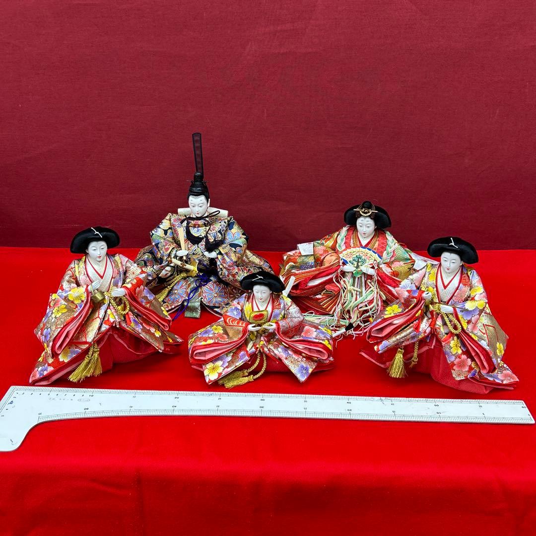 【182】雛人形 ５人飾り＊倉庫整理品＊