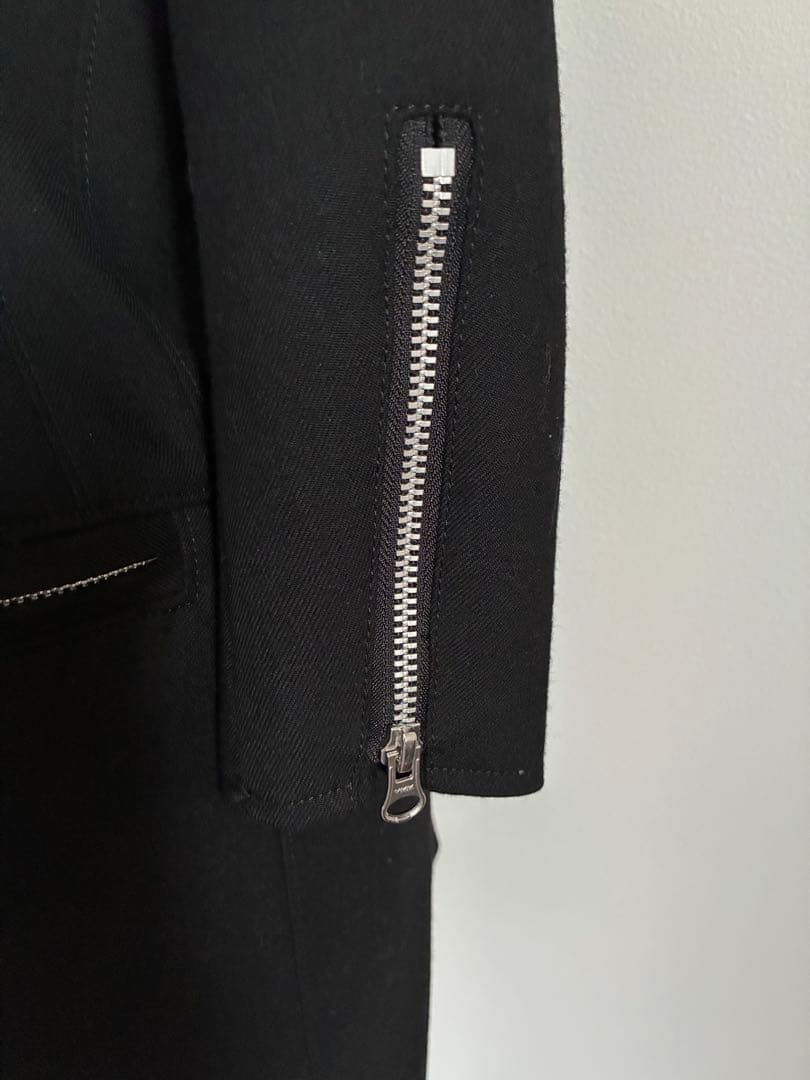 JUNYA WATANABEブラック ノーカラーコートSサイズ