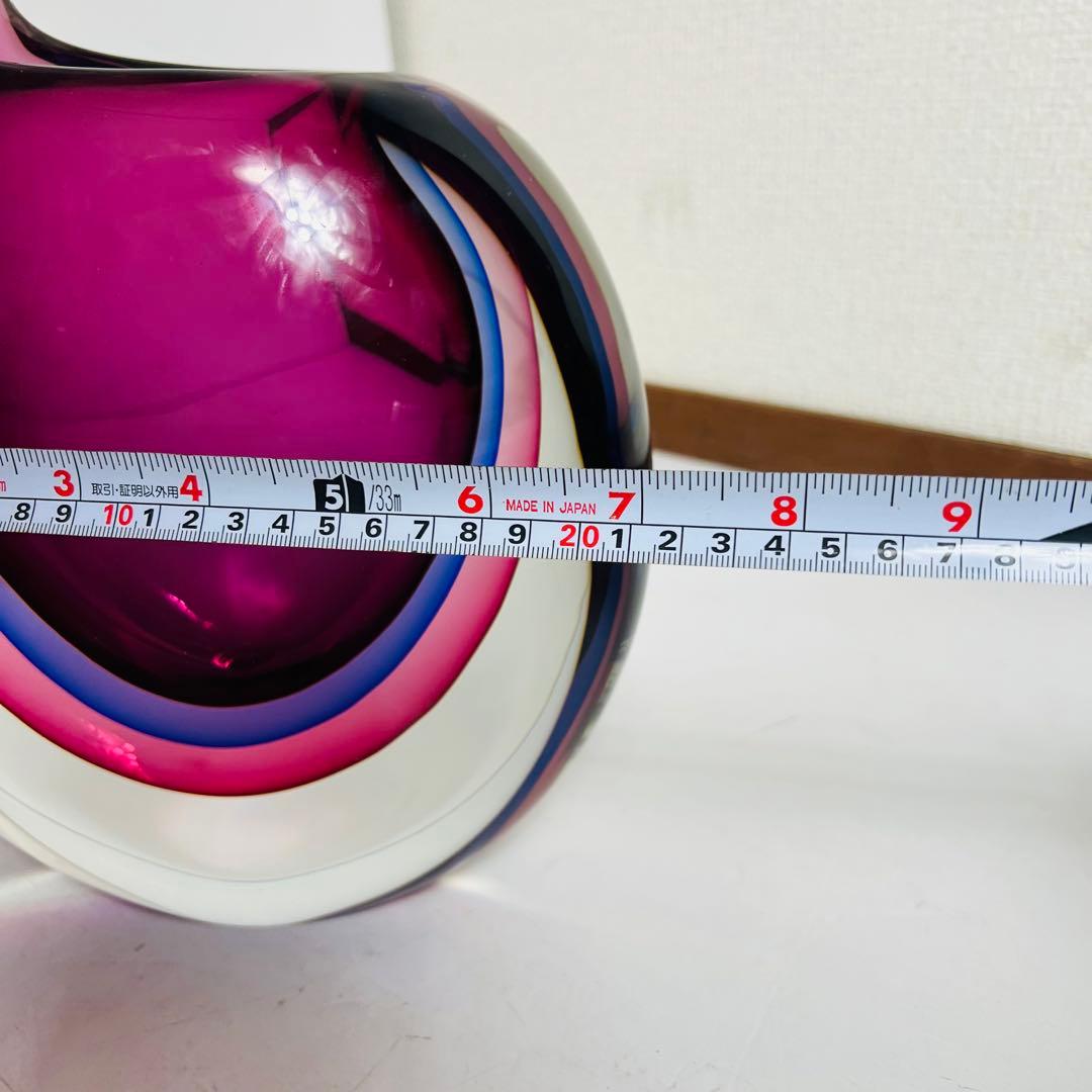 ムラーノ　ビンテージ　花瓶　フラワーベース　イタリア　ムラノ　アンティーク