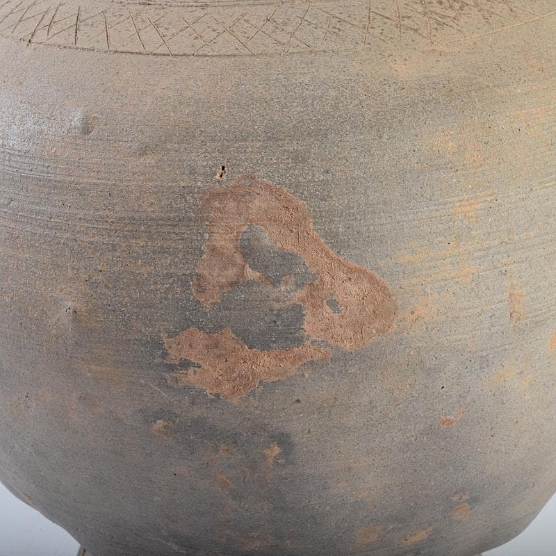 朝鮮美術　須恵器　新羅土器　新羅無細土　壷　時代箱付　M　R9488B