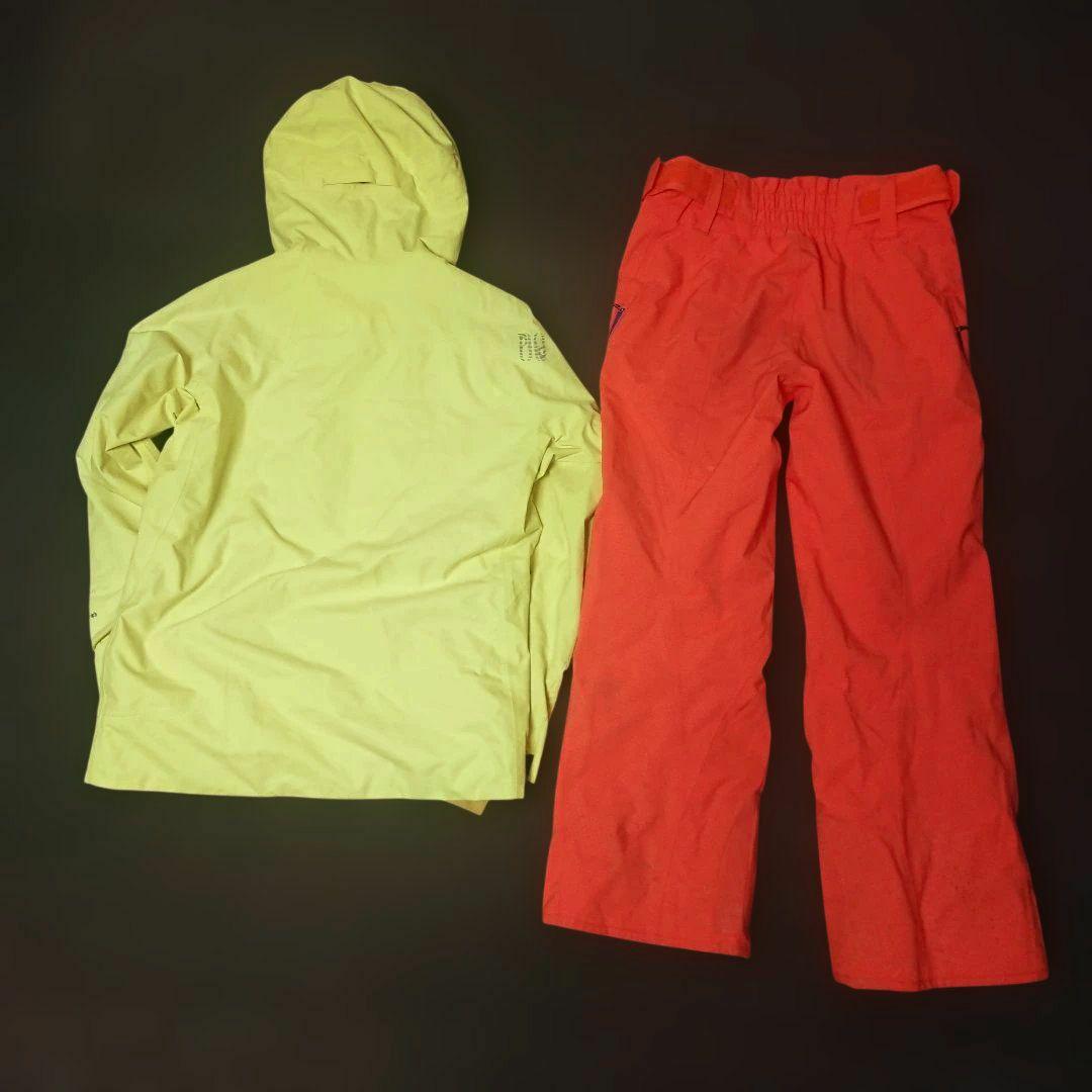 送料無料【Phenix】イエロー×オレンジスキーウェア上下まとめ 上M下M