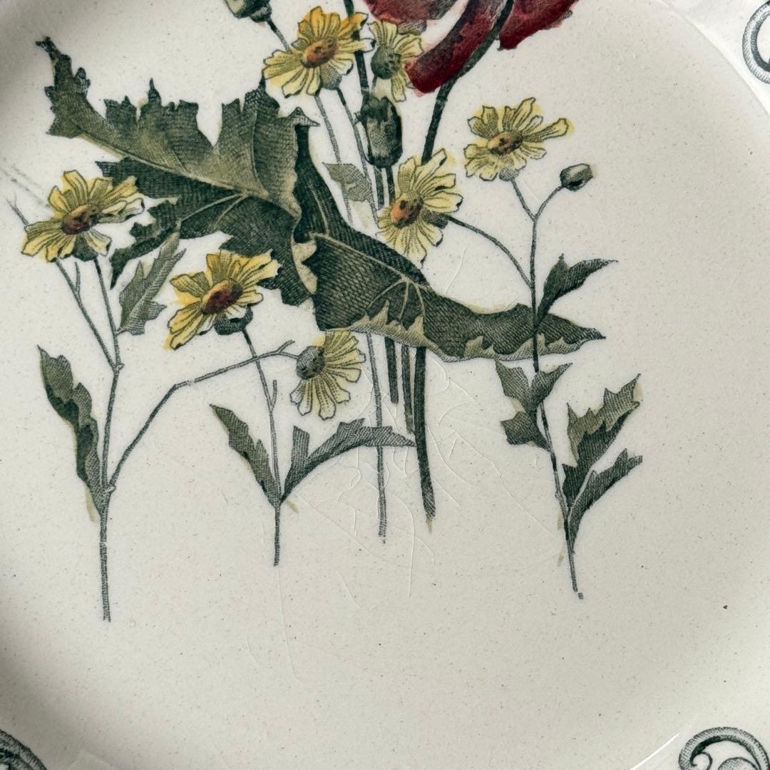 希少　美品　フランスアンティーク　ジョワジールロワ　切り花　平皿