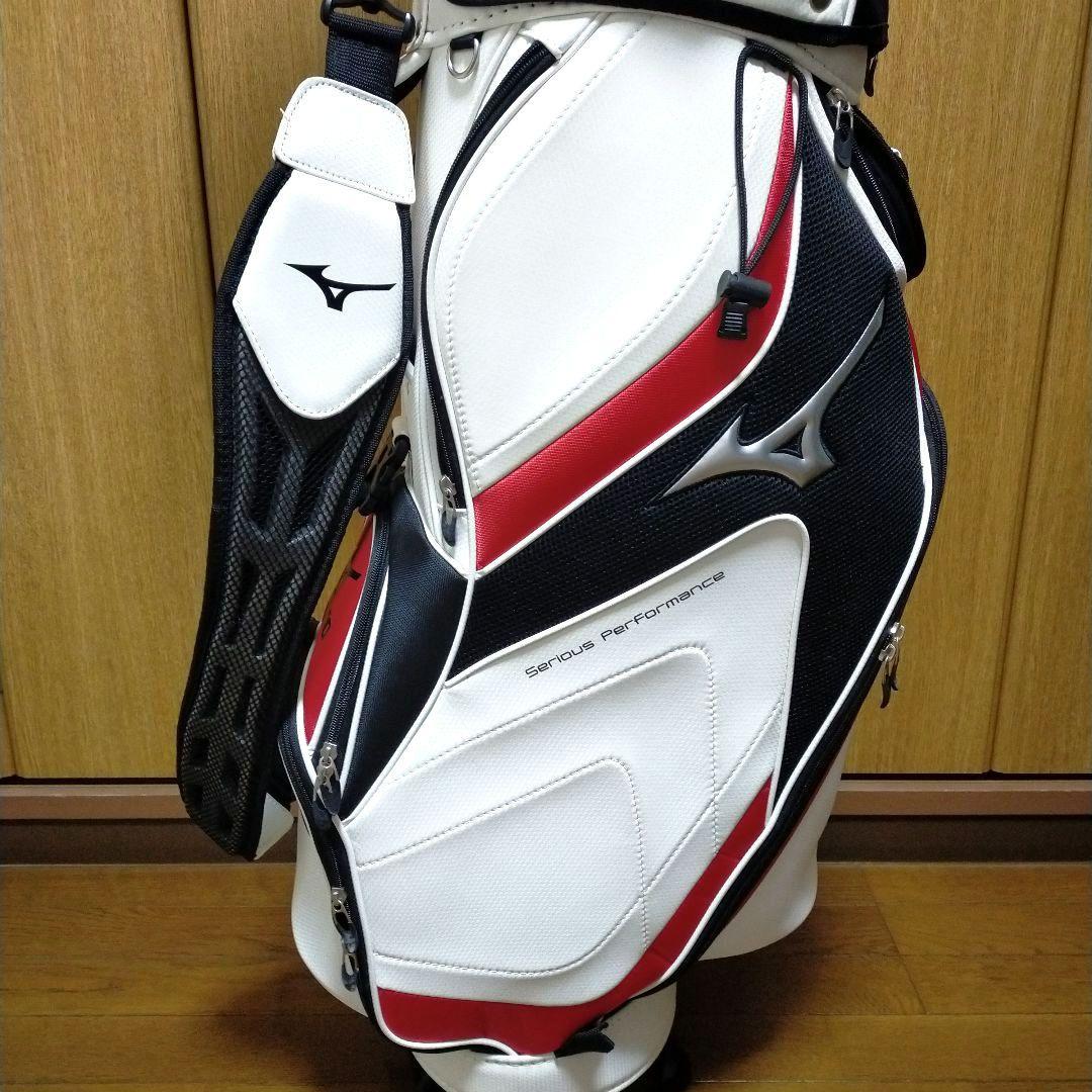 Mizuno キャディバッグ ホワイト　レッド　ブラック　おまけ付IGNIO