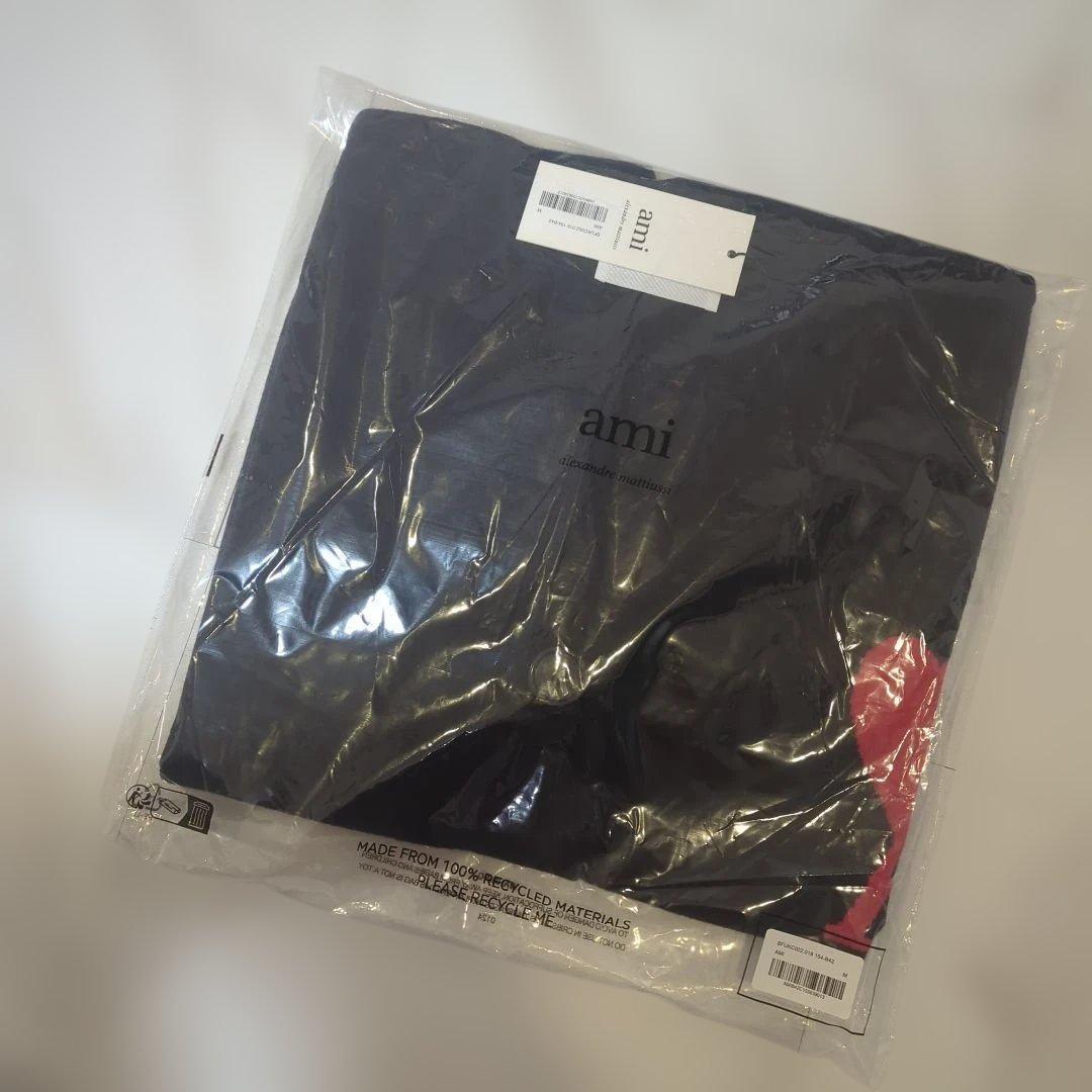 Ami Paris アミパリス ハートロゴ カーディガン ネイビー　M