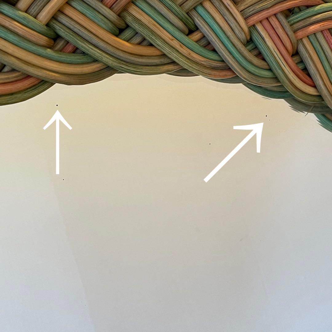 【ヴィンテージ】✴︎特大ラタンの壁掛けミラー✴︎