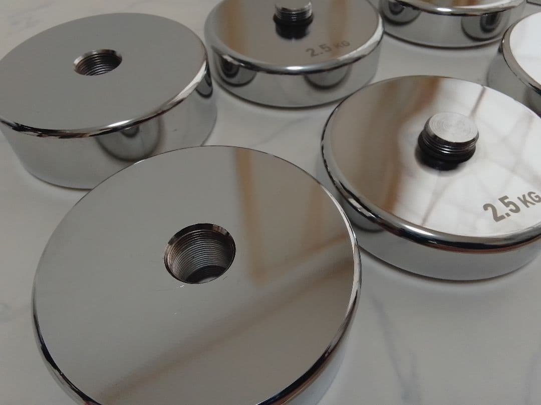 ノースディア 可変式ダンベル 約20kg セット クロームダンベル ②