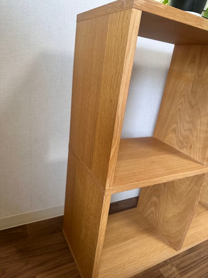 【送料込】無印良品 スタッキングシェルフ　オーク　3段×2列