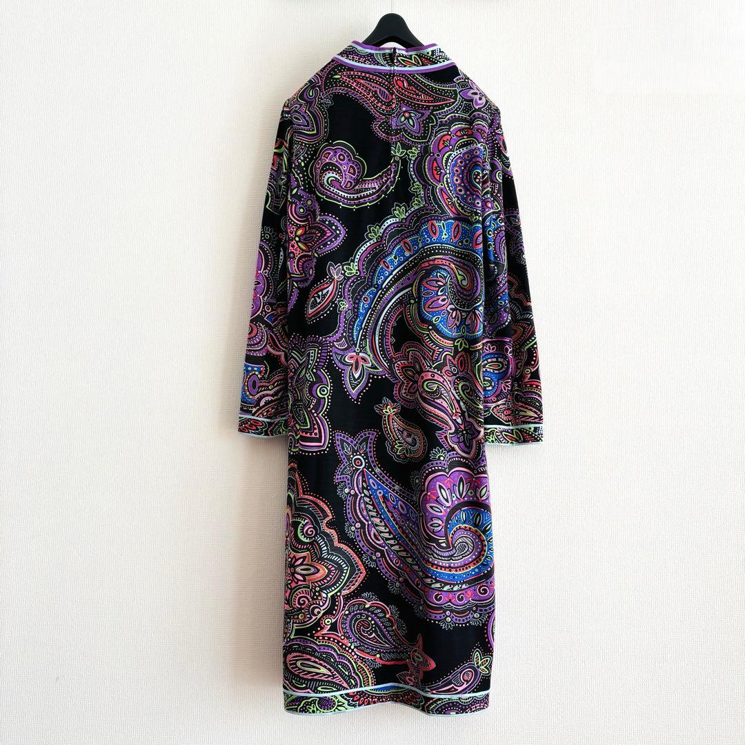 週末お値下★カタログ掲載★LEONARD★ ウールペイズリー柄ワンピース40