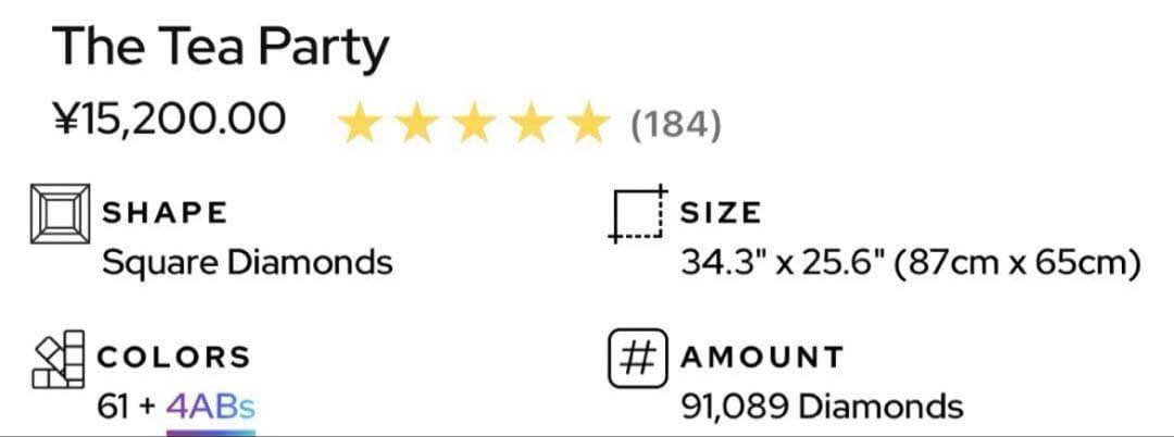 ダイヤモンドアートクラブ　The Tea Party DACキット