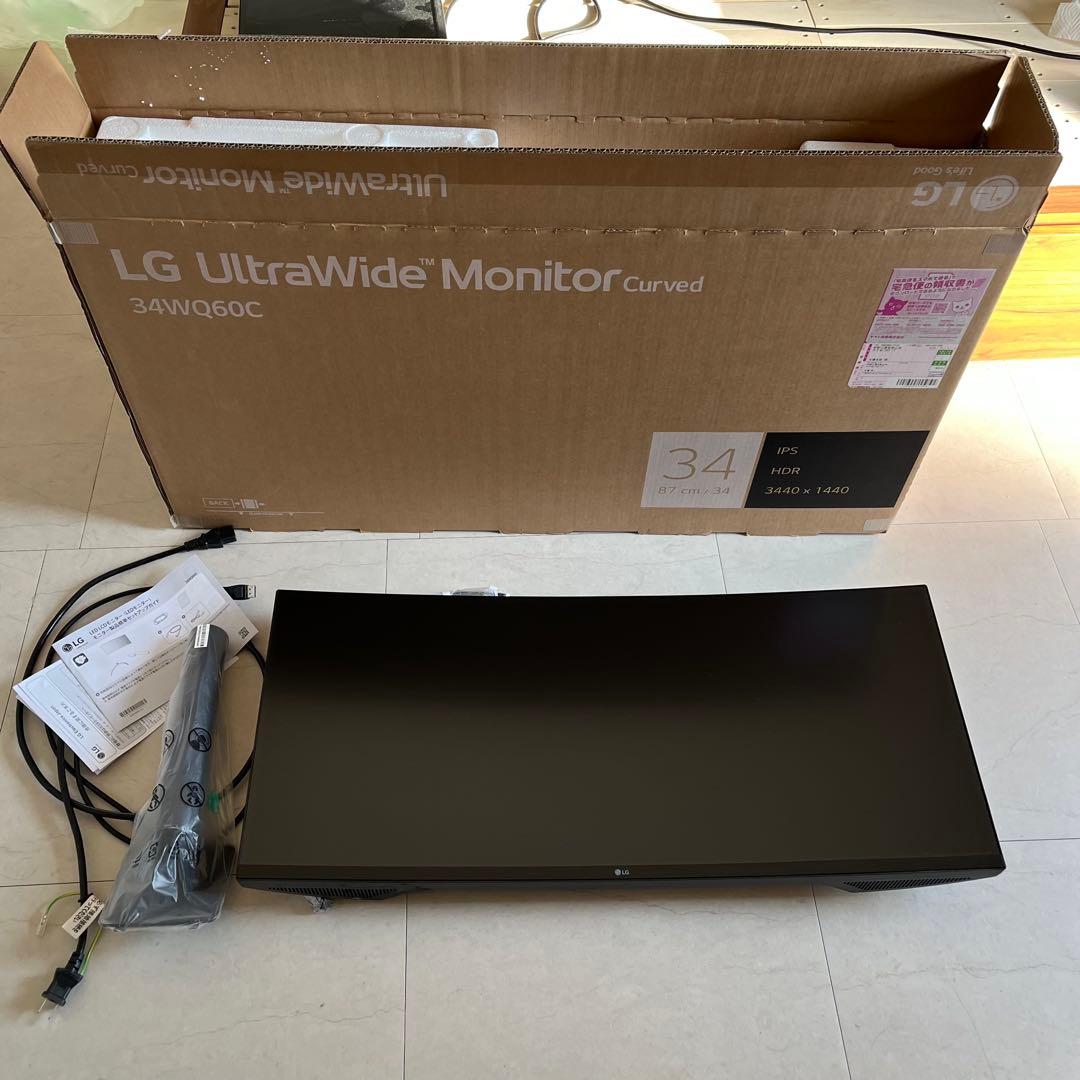 LG モニター ディスプレイ34WQ60C 34インチ/曲面型ウルトラワイド