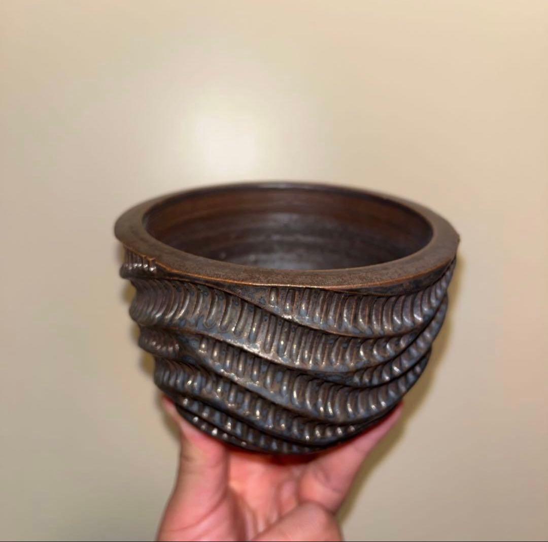 M SIZE 盆栽鉢 作家鉢 陶器 真柏 糸魚川真柏 皐月 五葉松 黒松 長寿梅