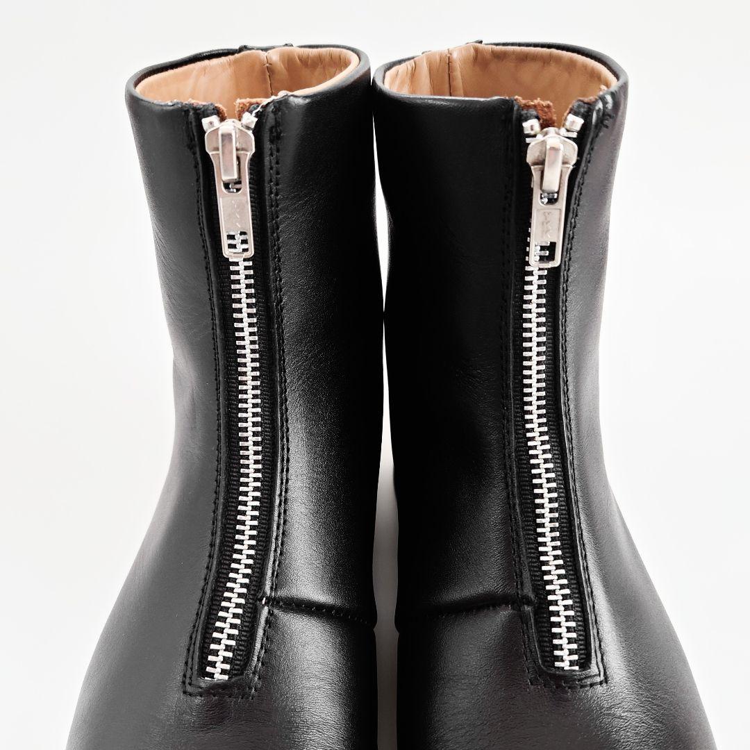 未使用 カミナンド フロントジップ レザー ブーツ ドレステリア ダイアナ