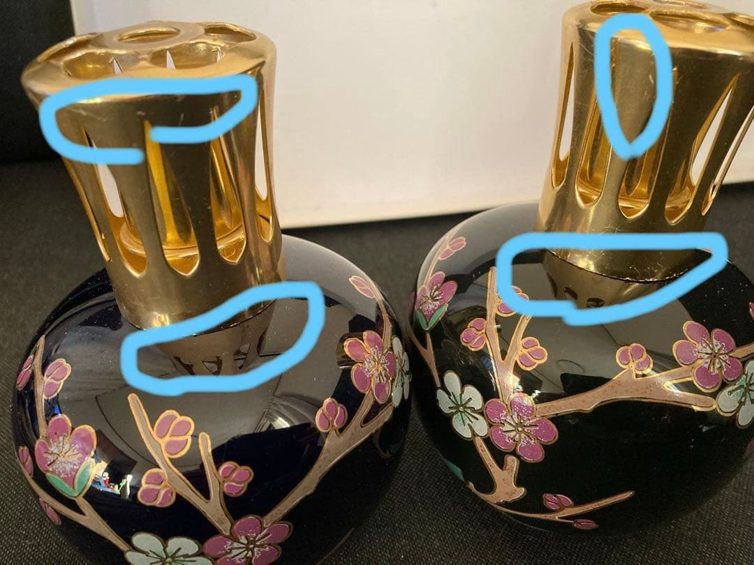 ランプベルジェ　アロマランプ　紫苑と漆黒　中古　ユーカリオイル付