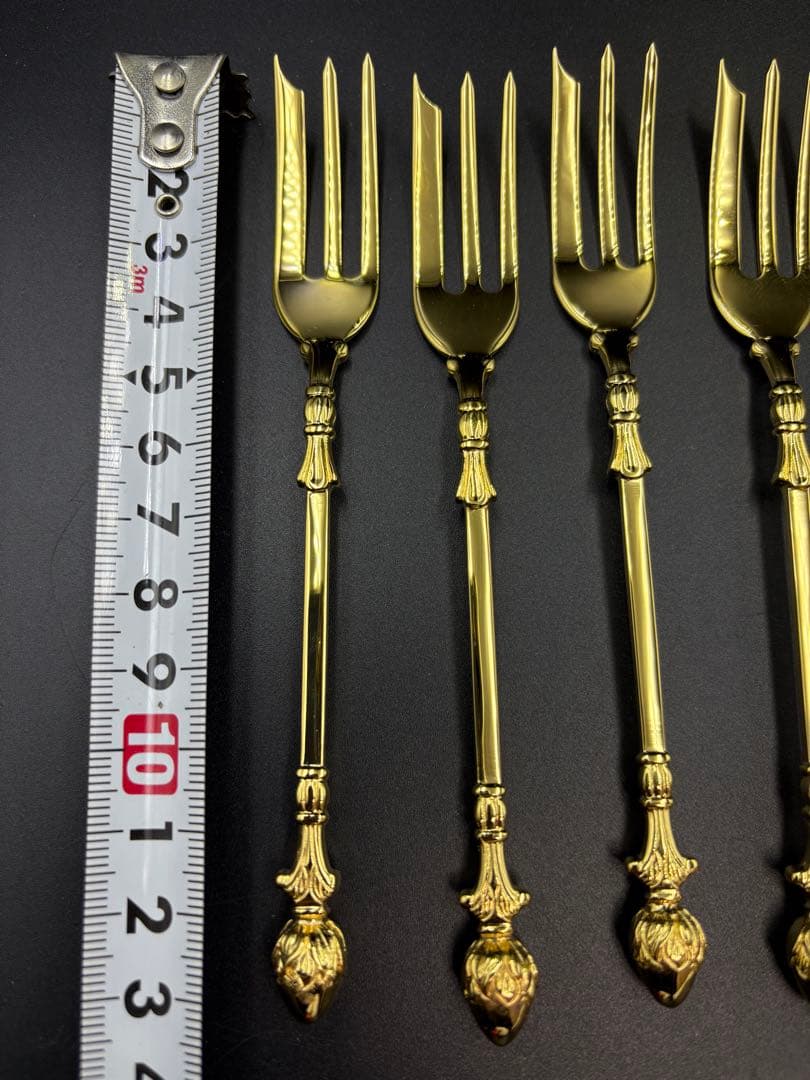 クリストフウィドマン銀器 フォーク&スプーン6本セット カトラリー 24金メッキ