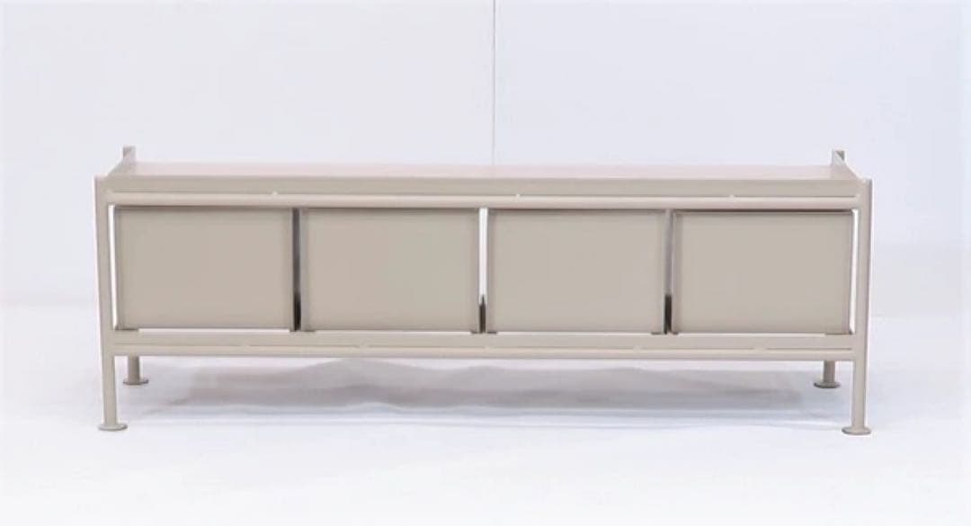 横型 アイアンチェスト 4杯 - ベージュ