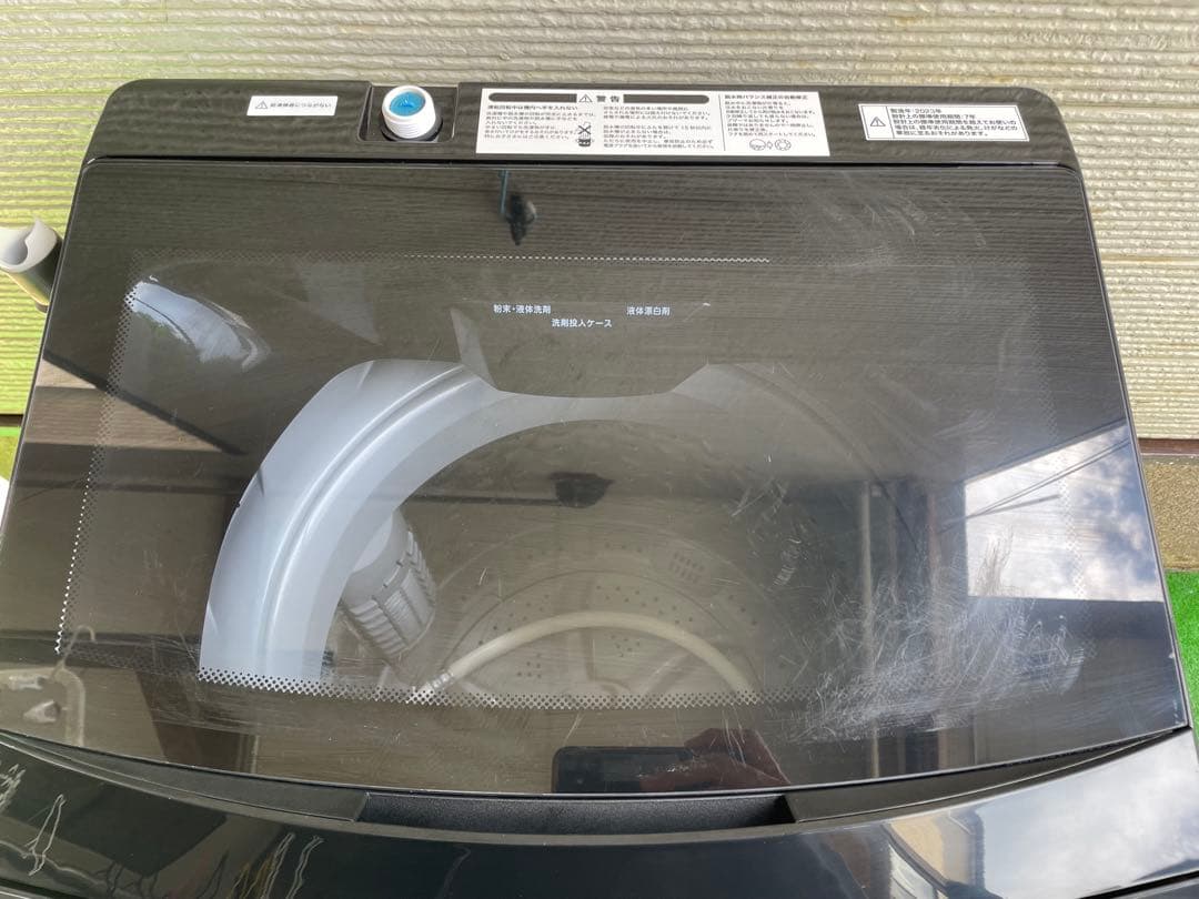 803 ニトリ おしゃれブラックガラストップ 6kg洗濯機 2023年製 単身