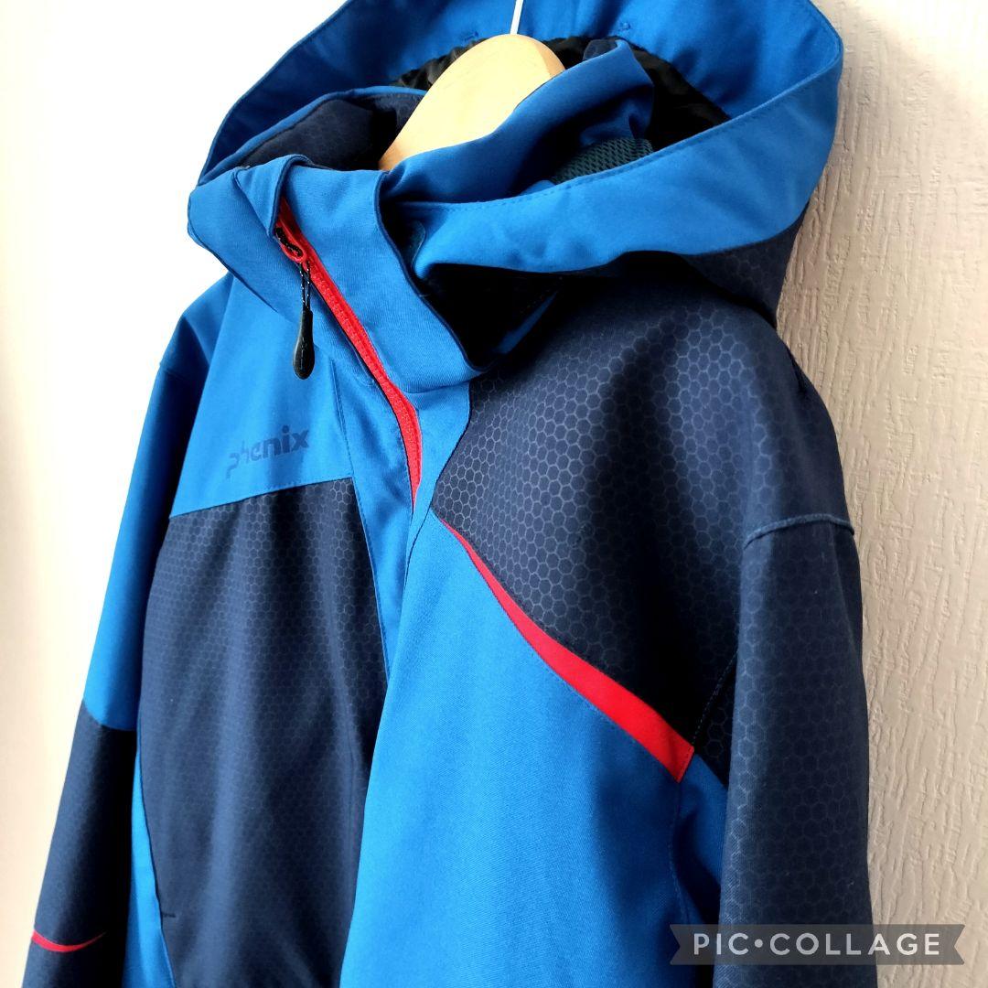 極美品 PHENIX フェニックス スキーウェア 上下 160 青×赤 ジュニア