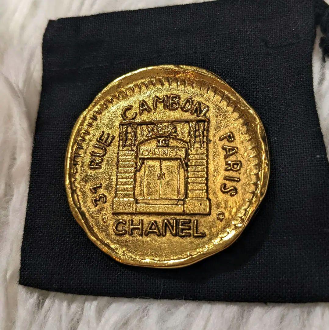 【箱・袋付き】美品　CHANEL　シャネル　ゴールドブローチ　アクセサリー