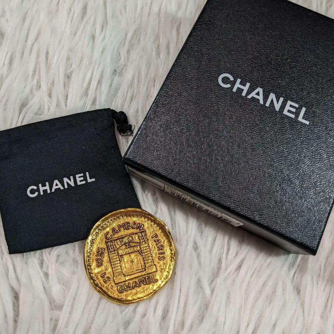 【箱・袋付き】美品　CHANEL　シャネル　ゴールドブローチ　アクセサリー