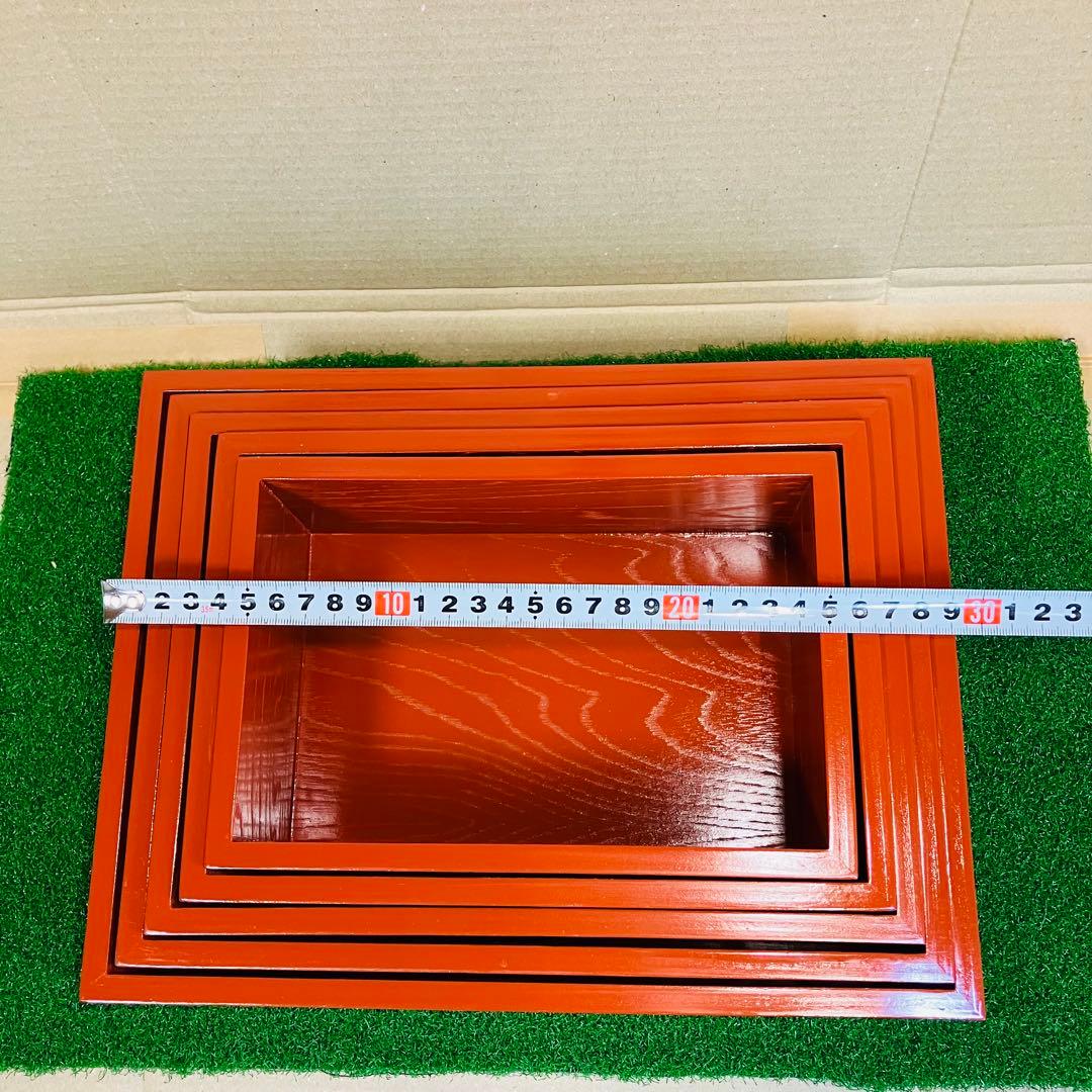 紀州漆器 雅盆 5枚組 ＆ 脇取盆 5枚組 合計10枚入れ子セット 新品