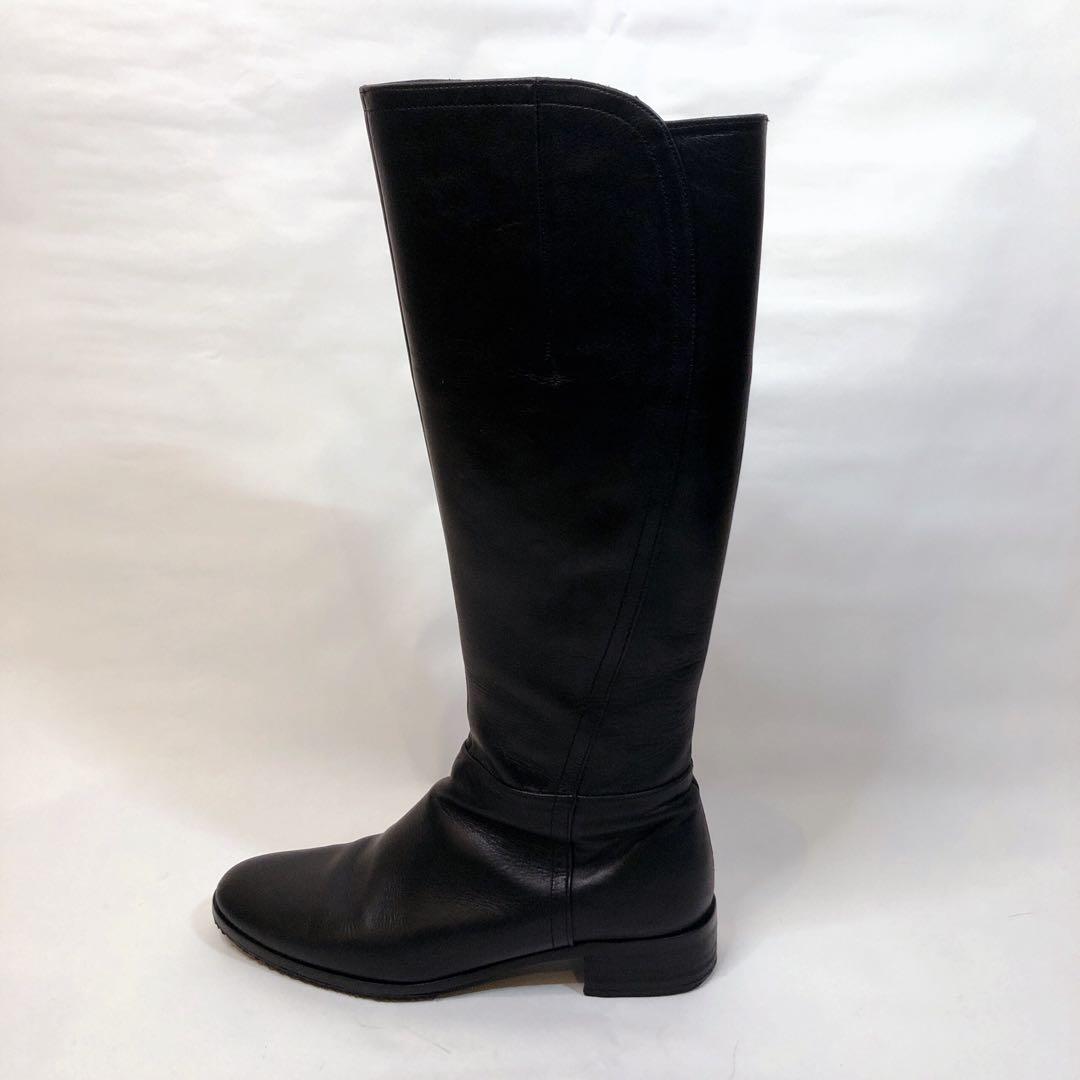 美品　Odette e Odile ロングブーツ ブラック　レザー サイドジップ