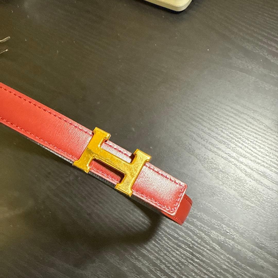 HERMES エルメス　ミニコンスタンスリバーシブルベルト65 ゴールド　美品