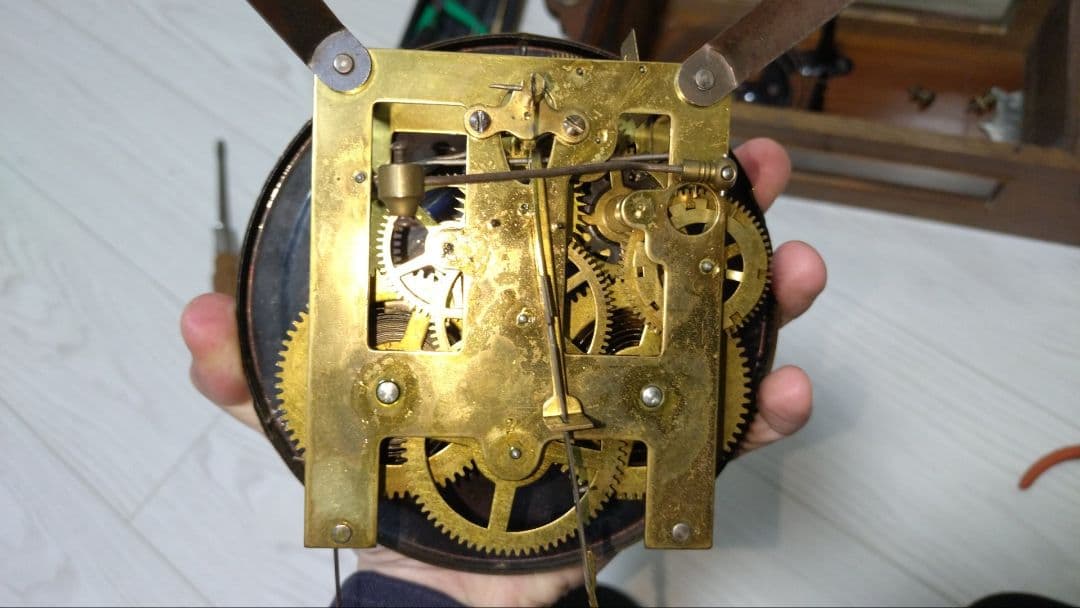 柱時計 掛け時計 精工舎 スリゲル型 節硝子 ジャンク