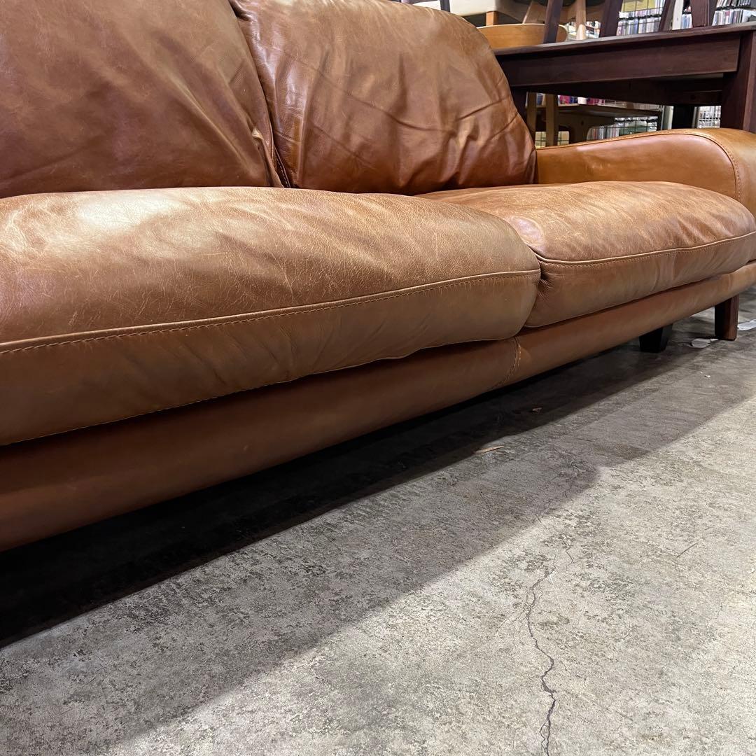 アクタス five by five 3350ソファ 総革 2人掛けワイドソファ