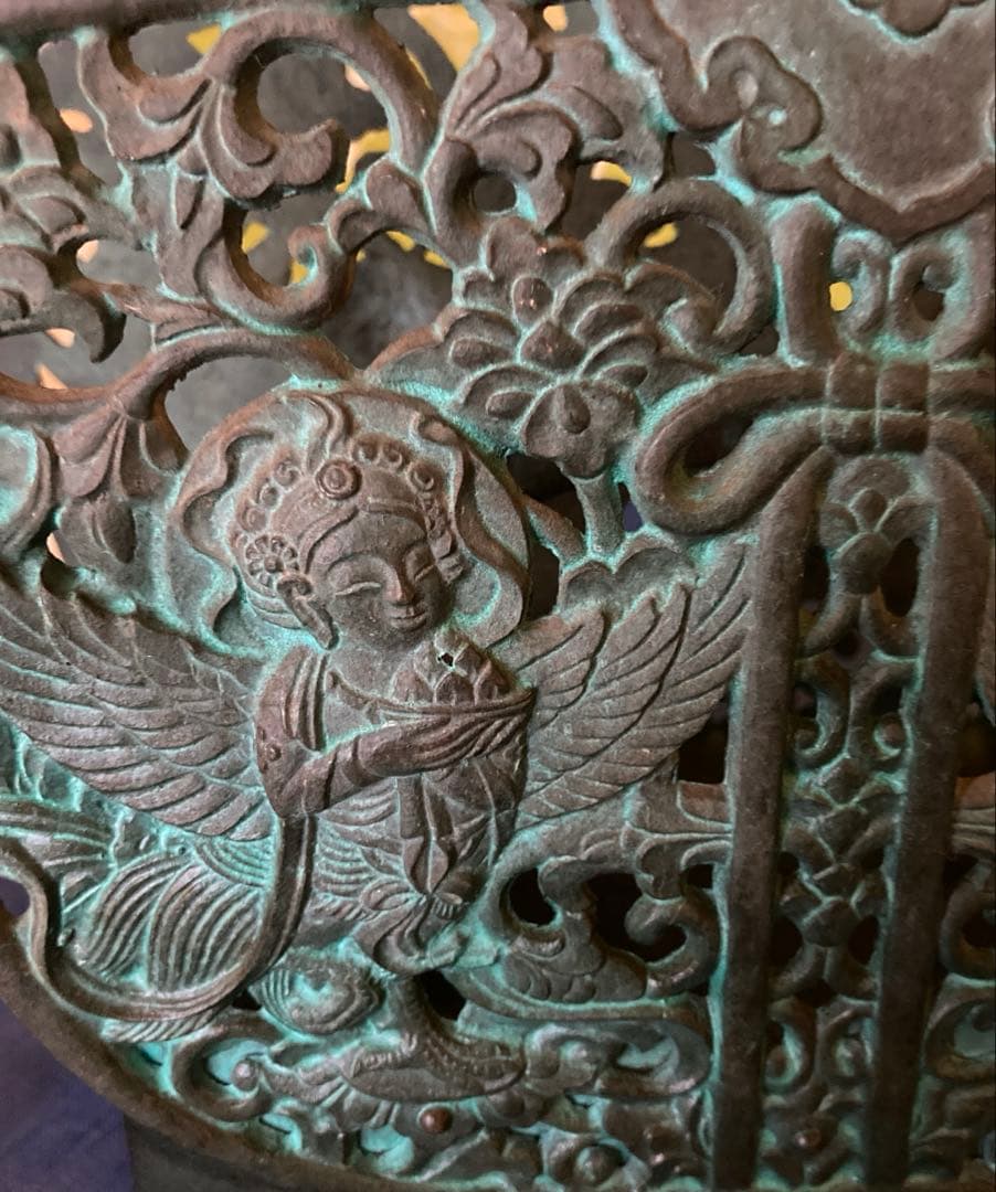 仏教美術 華鬘 引き出し付 経文立 珍品