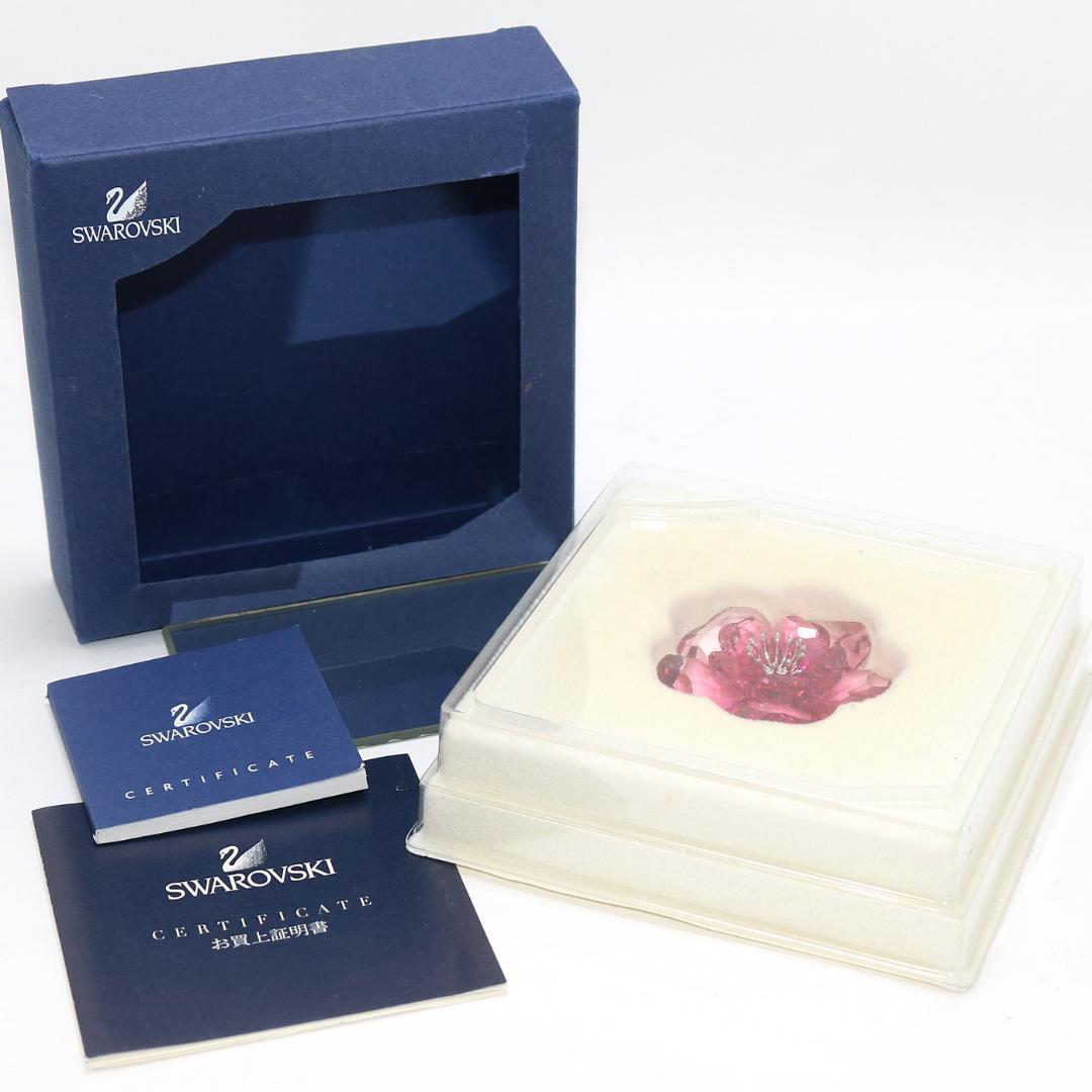 【美品】スワロフスキー Darose クリスタルレッド 956808 フラワー