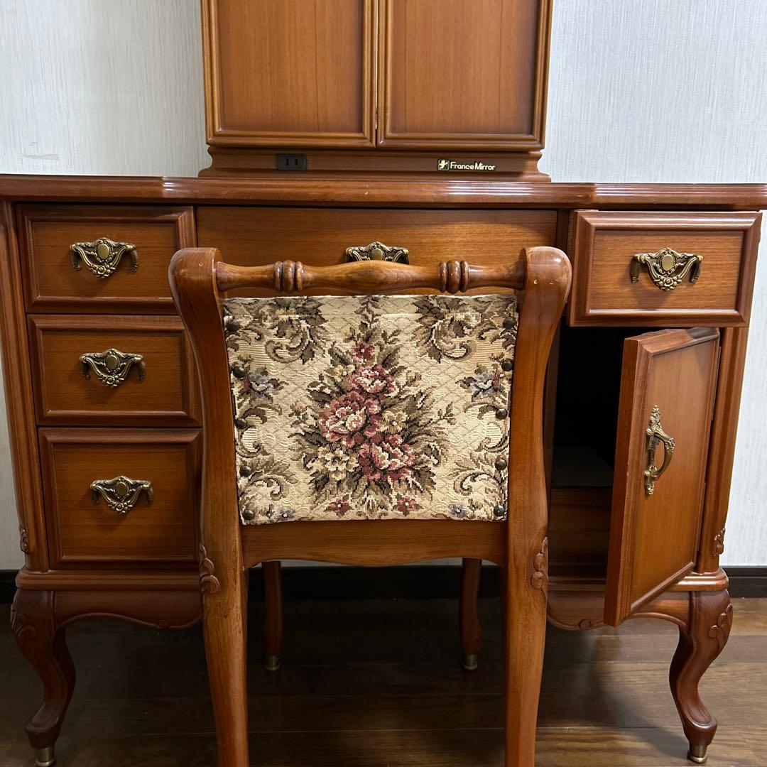 フランスミラー　France mirror 三面鏡　 椅子は別売です。