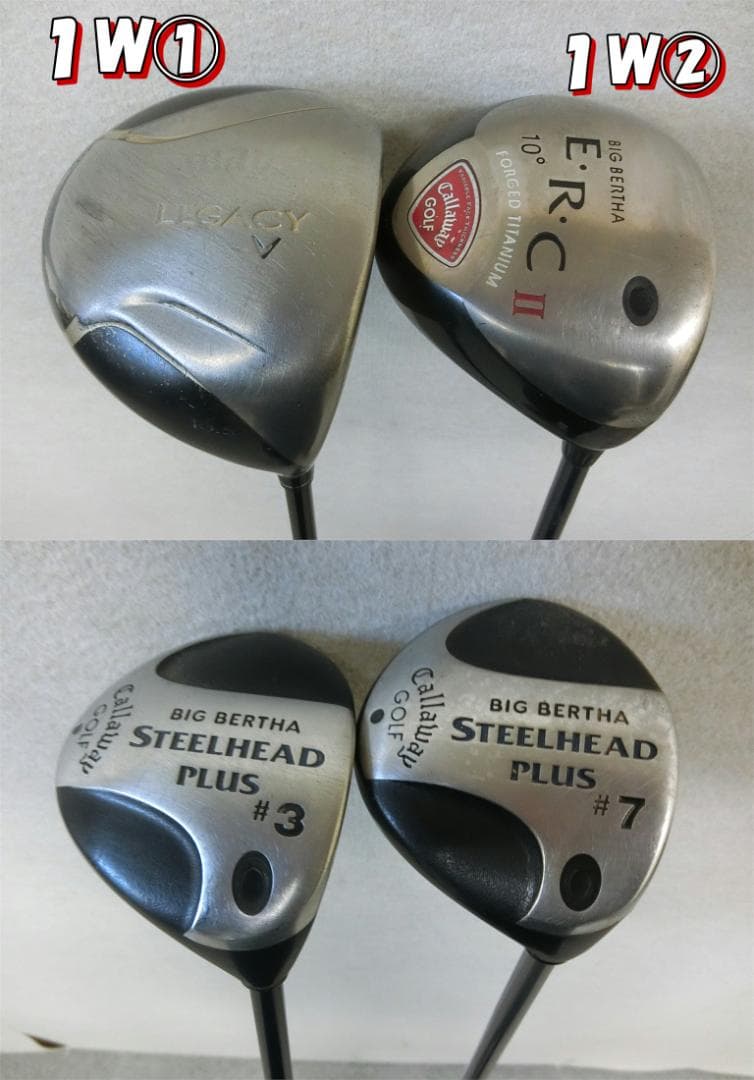 b717 初心者必見 キャロウェイ 等メンズゴルフ１５本セット※Ｄｒ２本入り