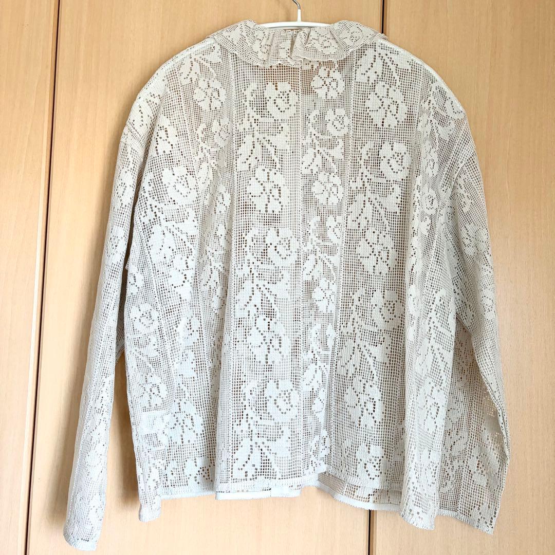 【1/25までお値下げ】アンビデックス qiri フリルカラーブラウス ベージュ