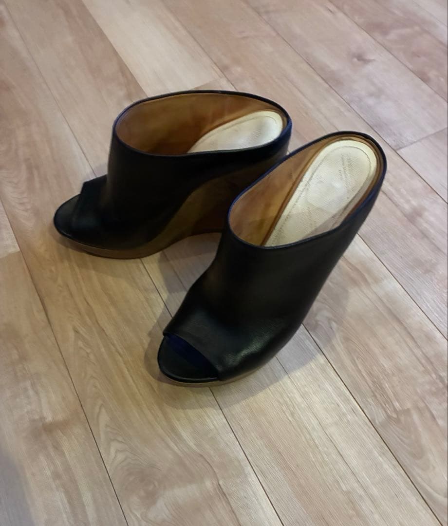 Martin Margiela レア マルジェラ ウェッジソールサンダル黒 38