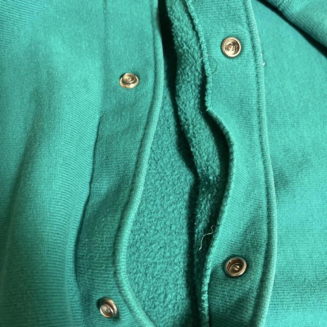 90s Champion リバースウィーブ スナップカーディガン ターコイズ