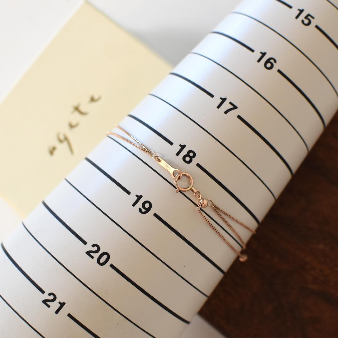 ◇agete◇アガット　アンクレット　Ｋ10　2連　ベネチアンチェーン