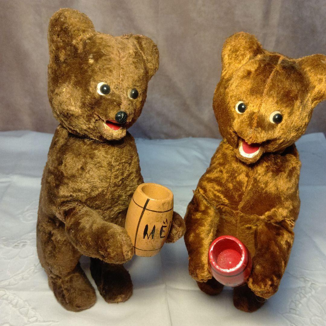 夏Sale♥ドイツからやって来たオートマタテディベア2体set+でんぐり返しベア