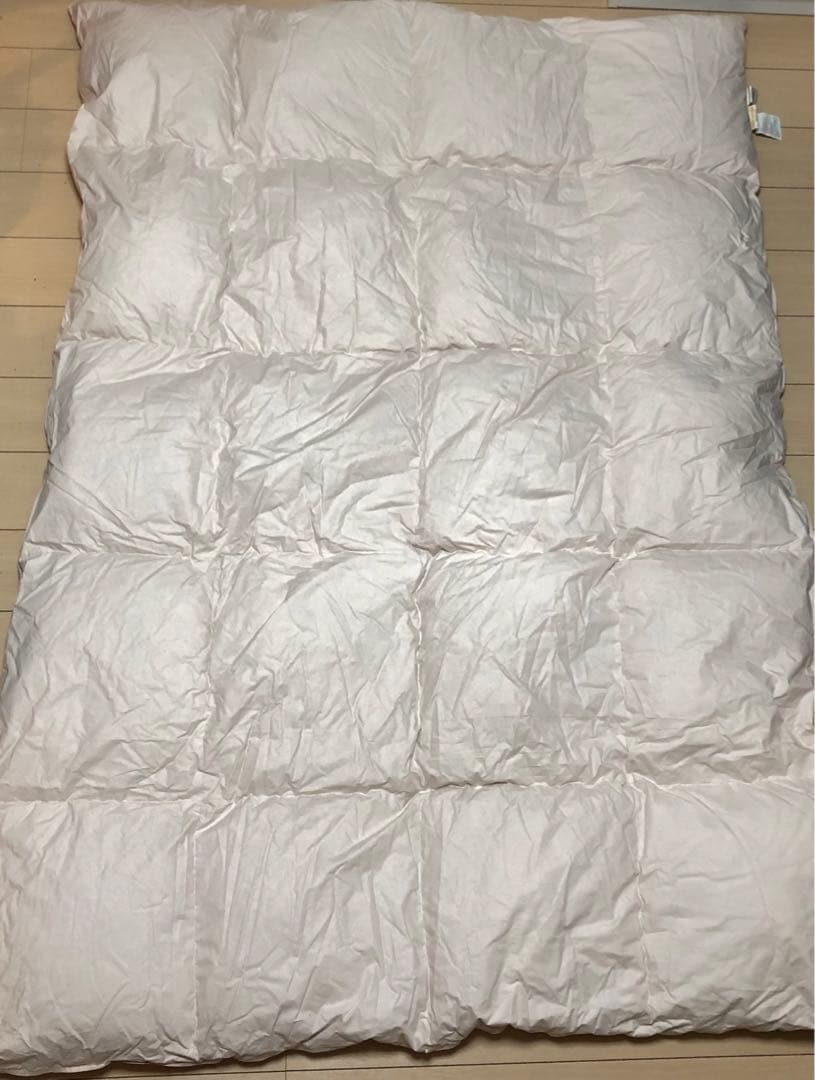 産シルバーダッグダウン羽毛掛け布団カバー付き(未使用)
