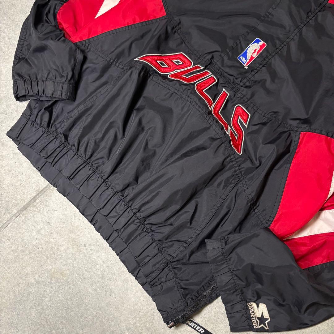 STARTER　ナイロンジャケット　90s　NBA　シカゴ・ブルズ　ハーフジップ