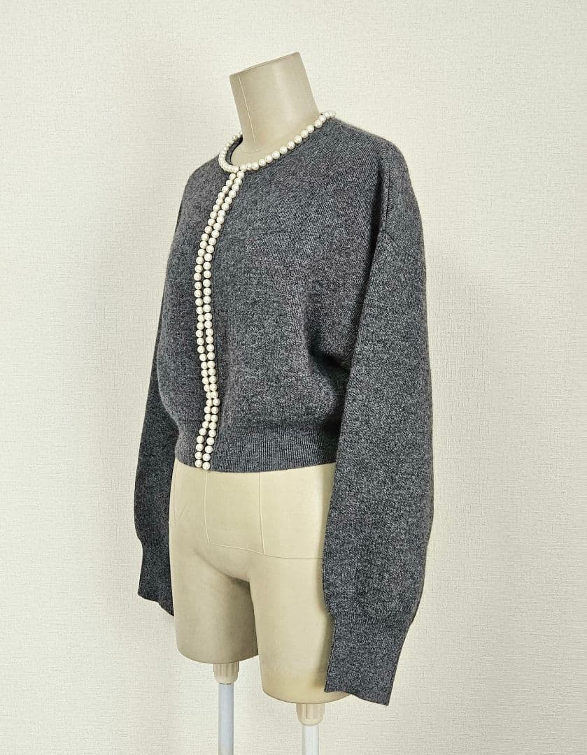 スローブイエナ　パールニットカーデ