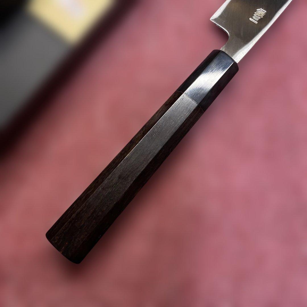 銀三　勘所切付柳刃包丁　240㎜ 8寸