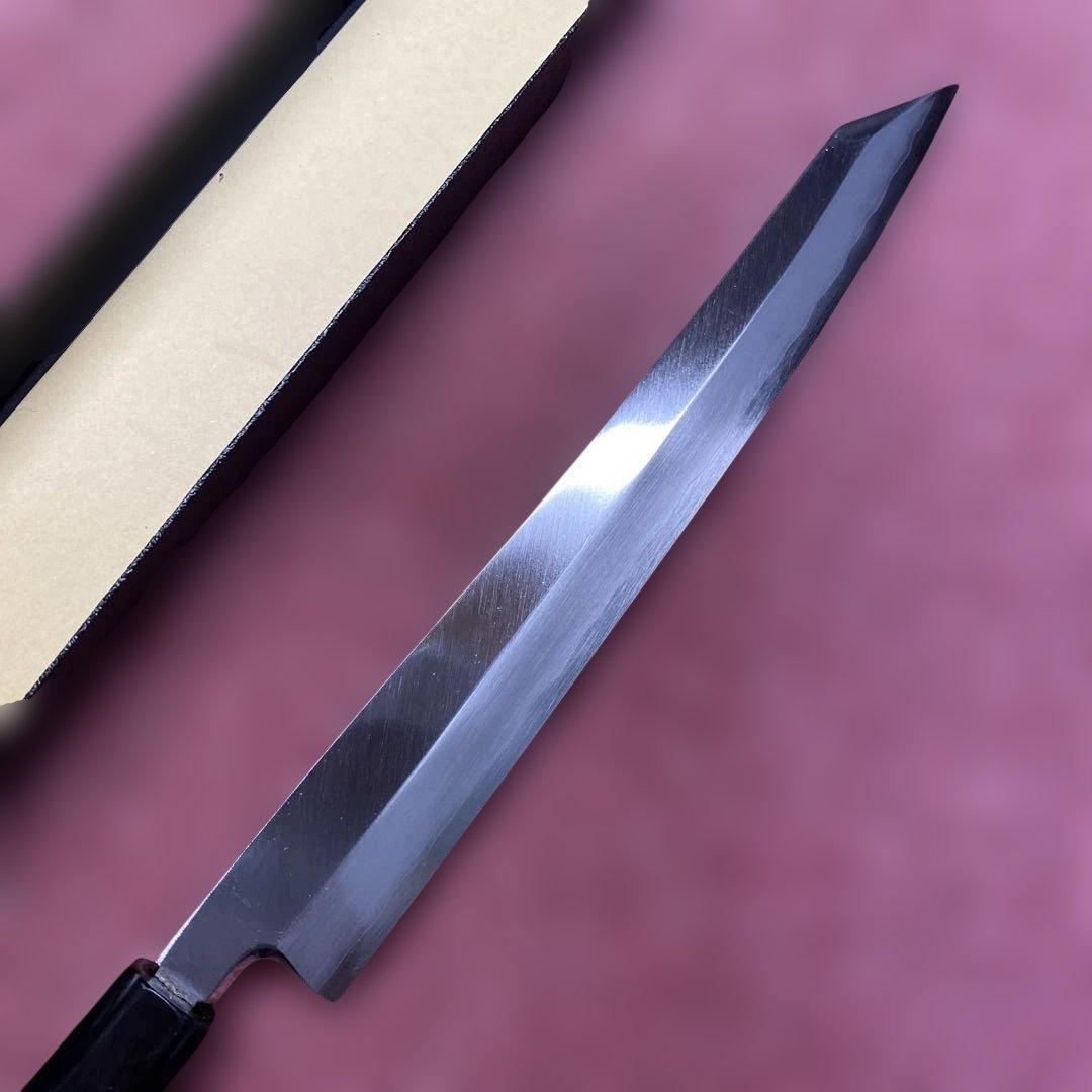 銀三　勘所切付柳刃包丁　240㎜ 8寸
