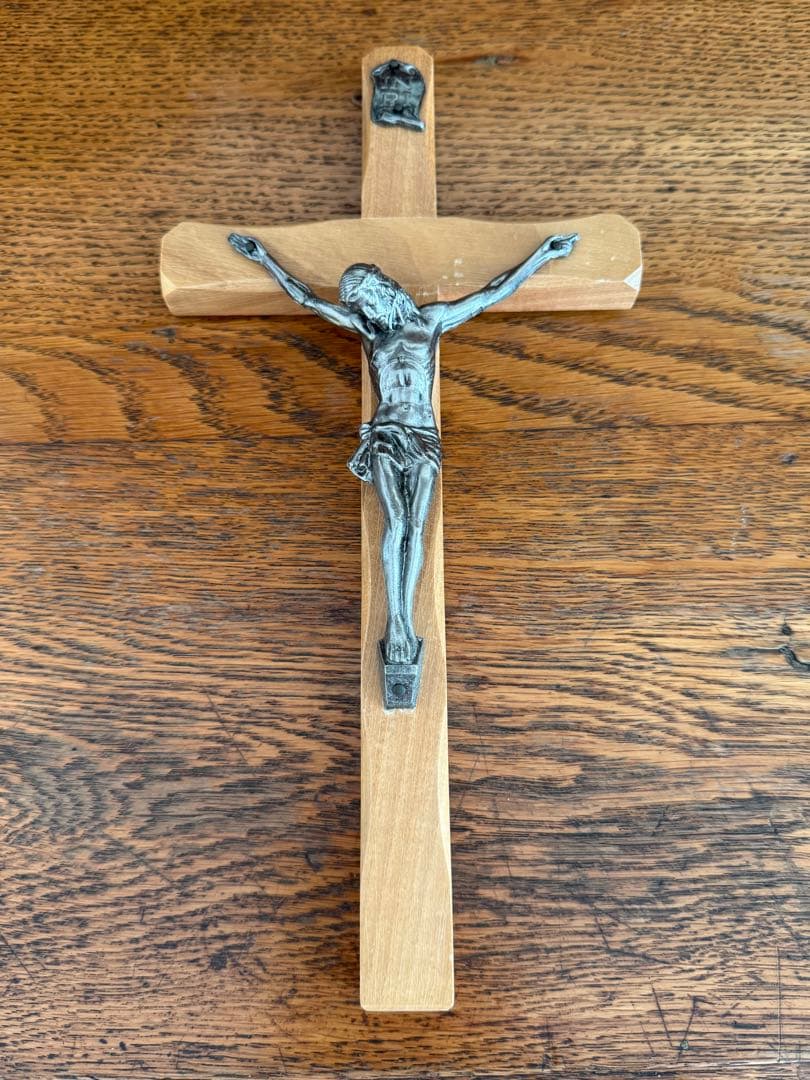 ヴィンテージ　クロス　ヨーロピアン　アンティーク　カトリック　キリスト　聖水盤